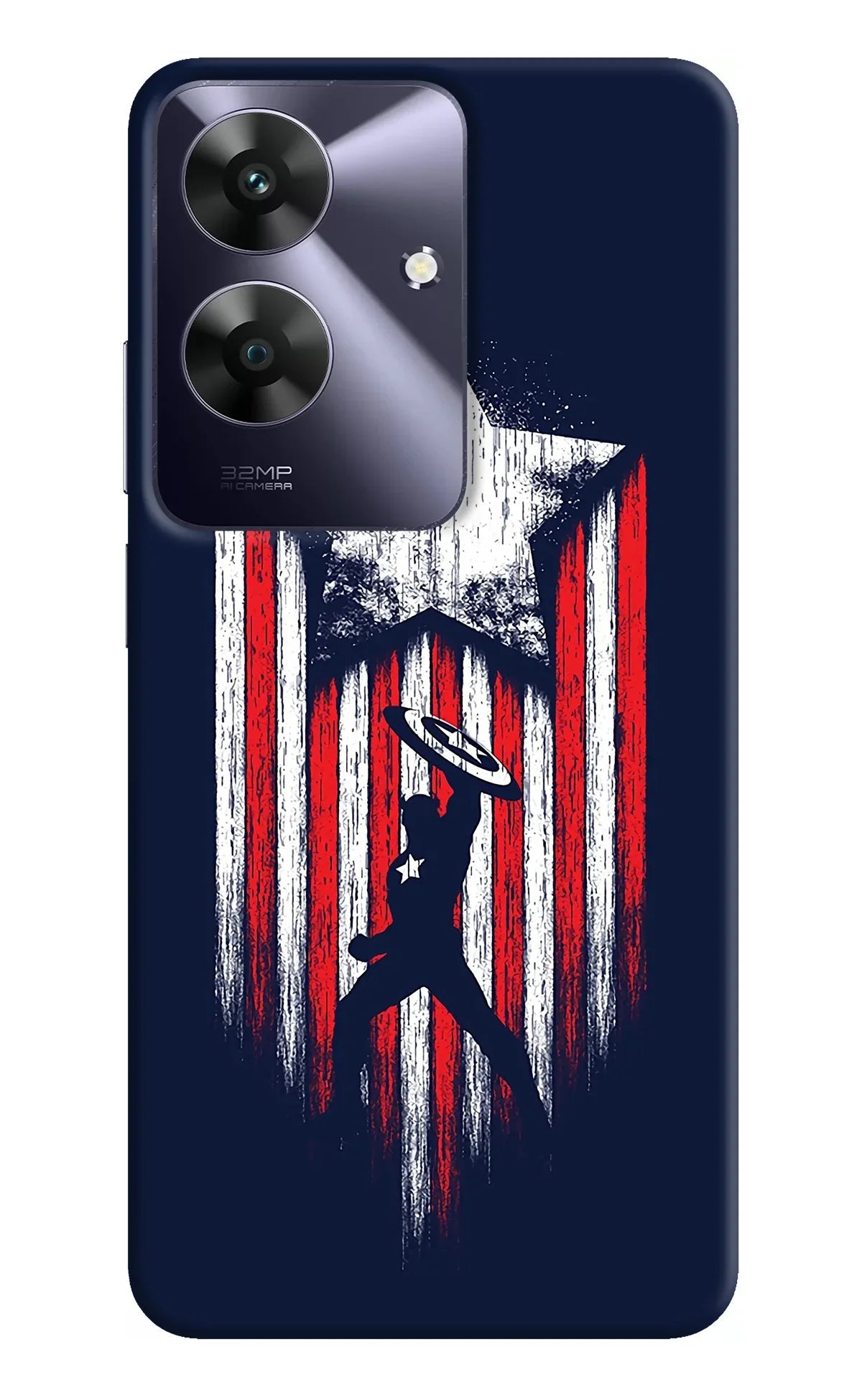 Captain America Marvel Art Realme C61 Back Cover