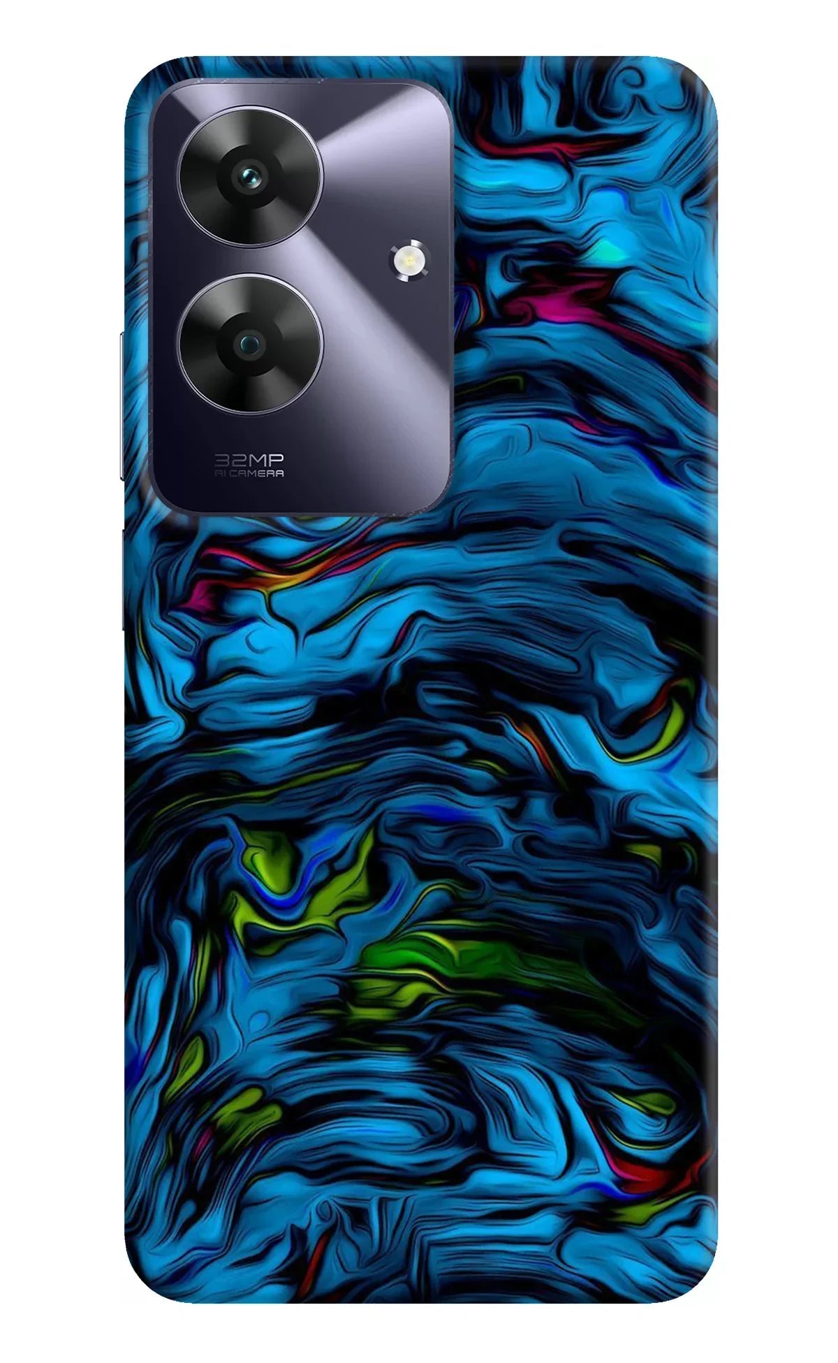 Dark Blue Abstract Realme C61 Back Cover