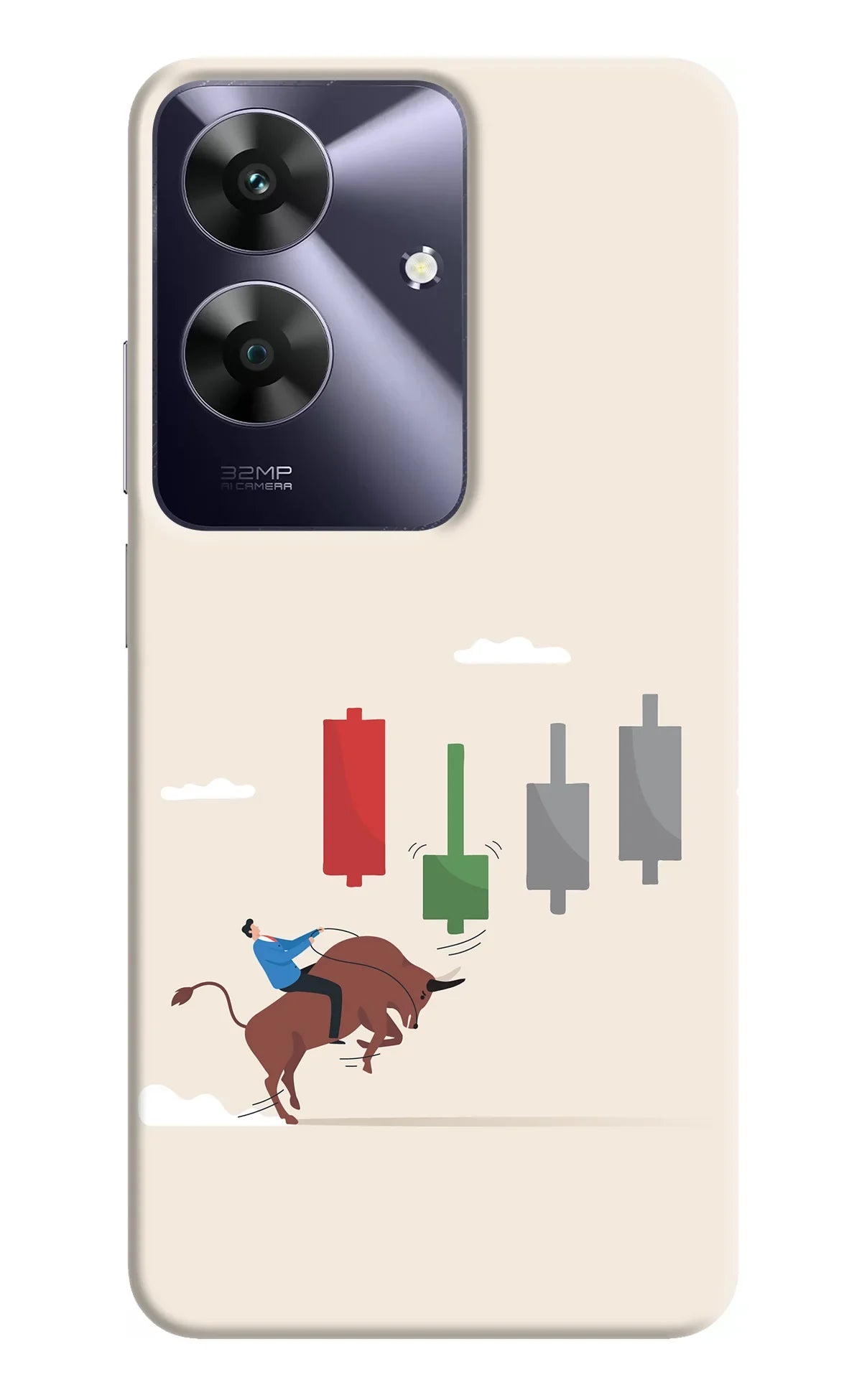 Bull Trading Momentum Realme C61 Back Cover