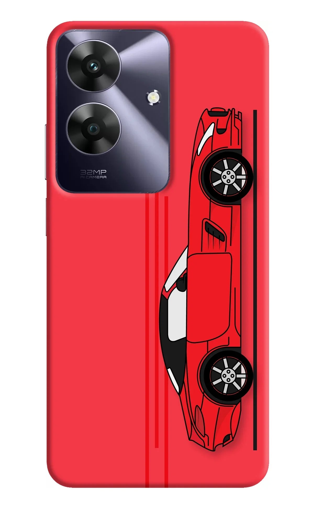 Red Velocity Realme C61 Back Cover