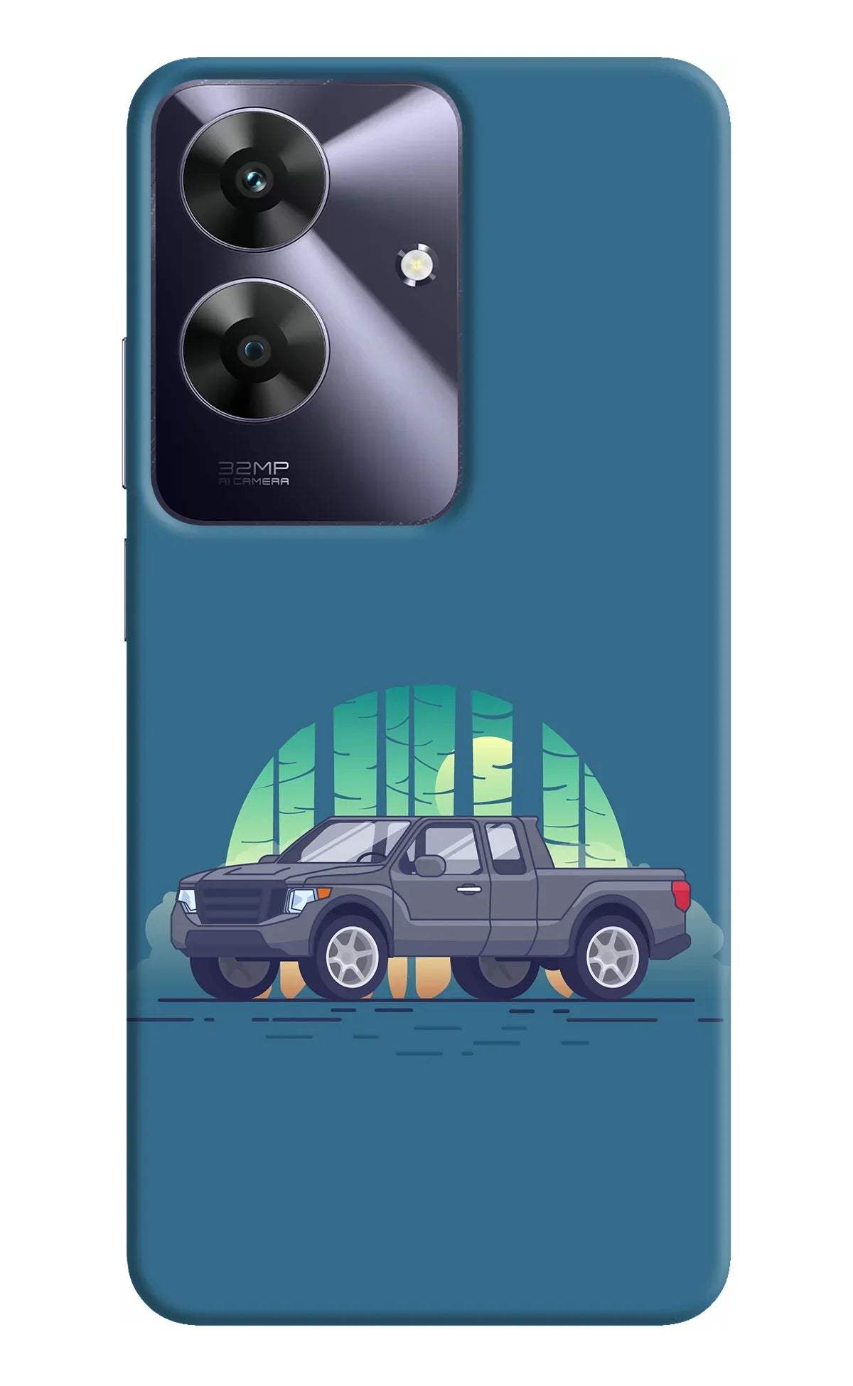 Retro Garage Vibe Realme C61 Back Cover