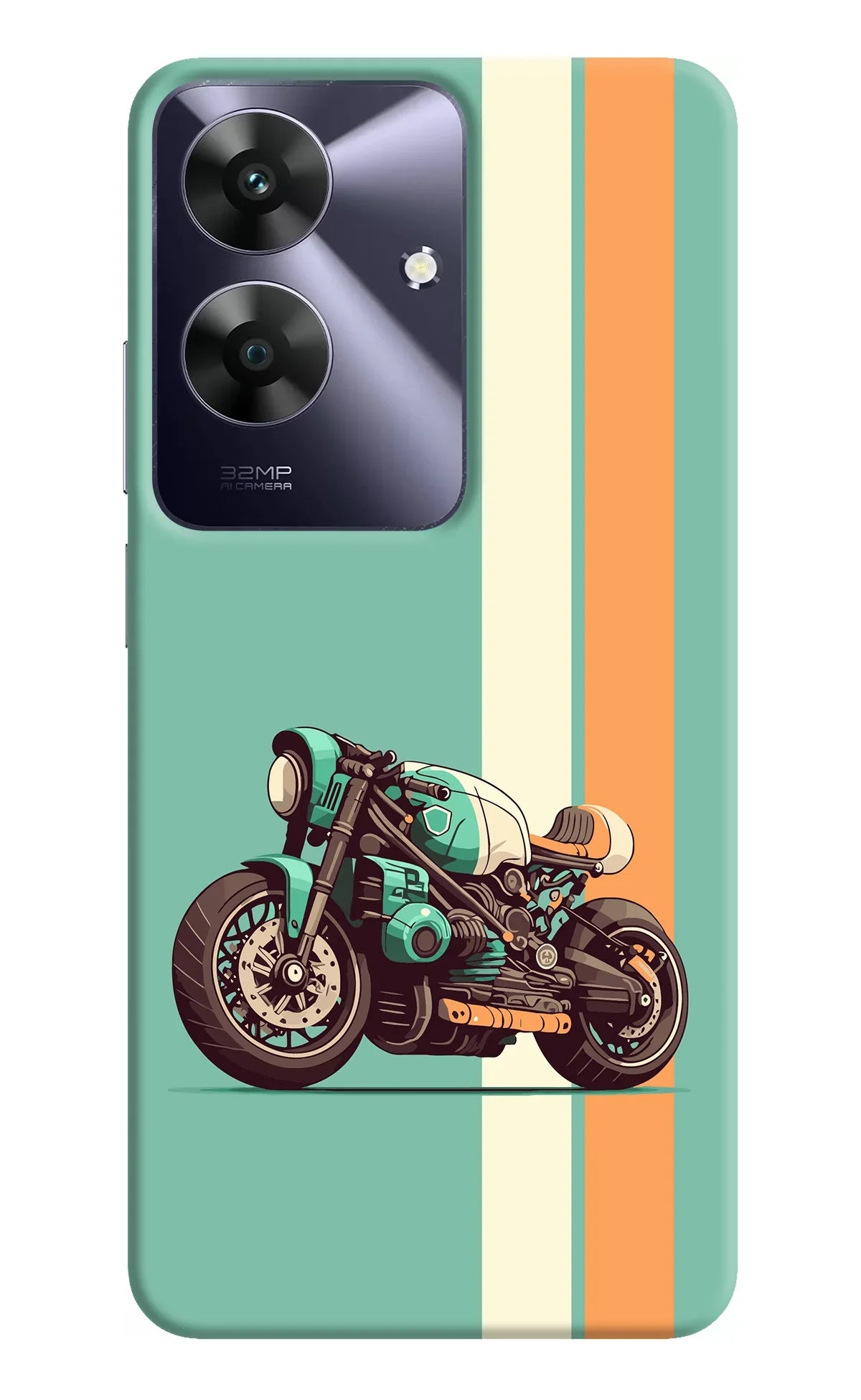 Striped Moto Drift Realme C61 Back Cover