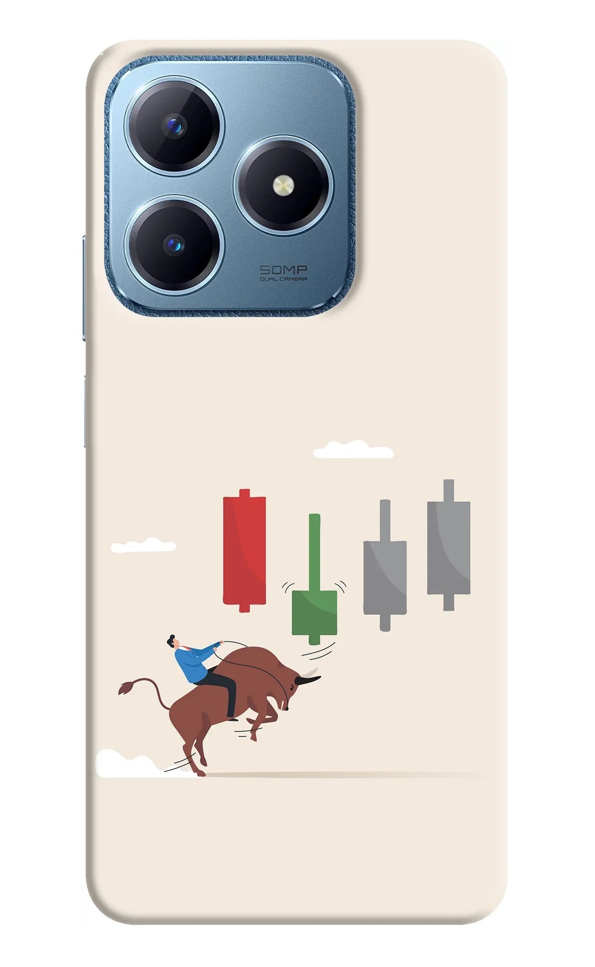 Bull Trading Momentum Realme C63 Back Cover