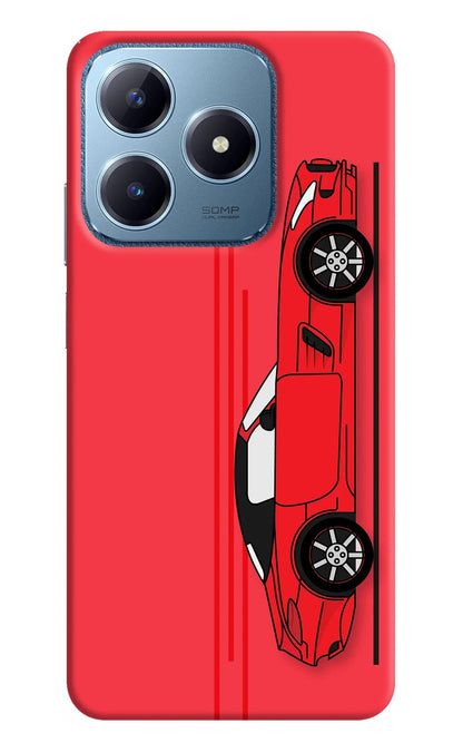 Red Velocity Realme C63 Back Cover