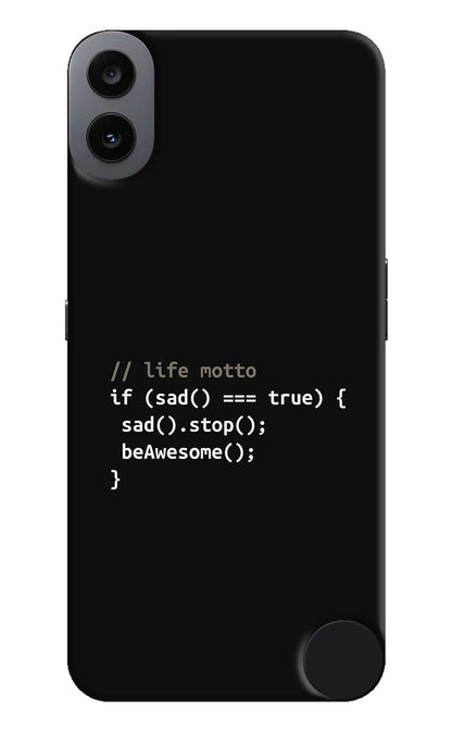 Life Motto Code CMF by Nothing Phone 1 Back Cover