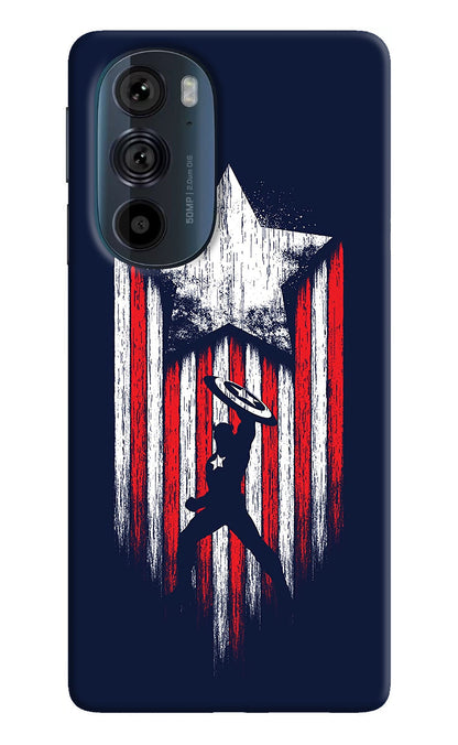 Captain America Marvel Art Moto Edge 30 Pro Back Cover