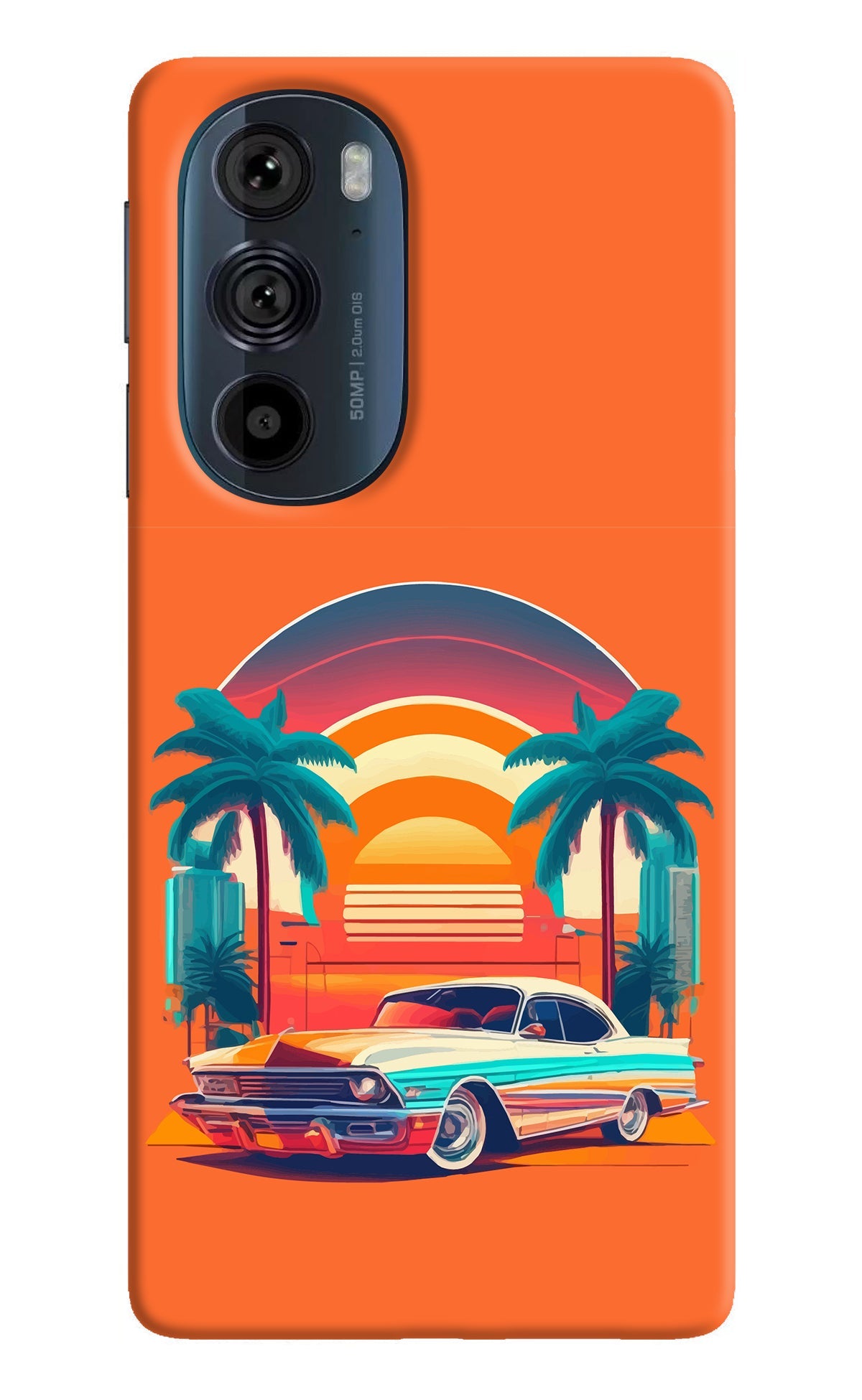 Palm Drive 80s Moto Edge 30 Pro Back Cover