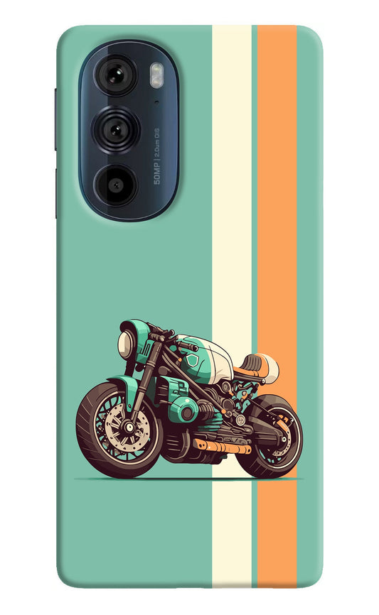 Striped Moto Drift Moto Edge 30 Pro Back Cover