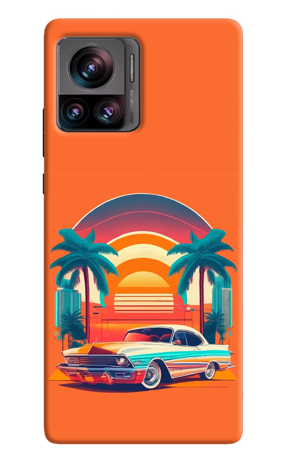 Palm Drive 80s Moto Edge 30 Ultra Back Cover