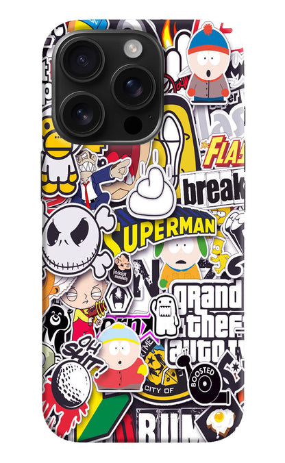 Sticker Bomb iPhone 16 Pro Back Cover