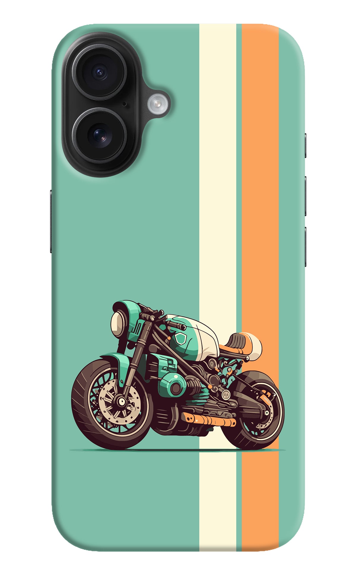 Striped Moto Drift iPhone 16 Plus Back Cover