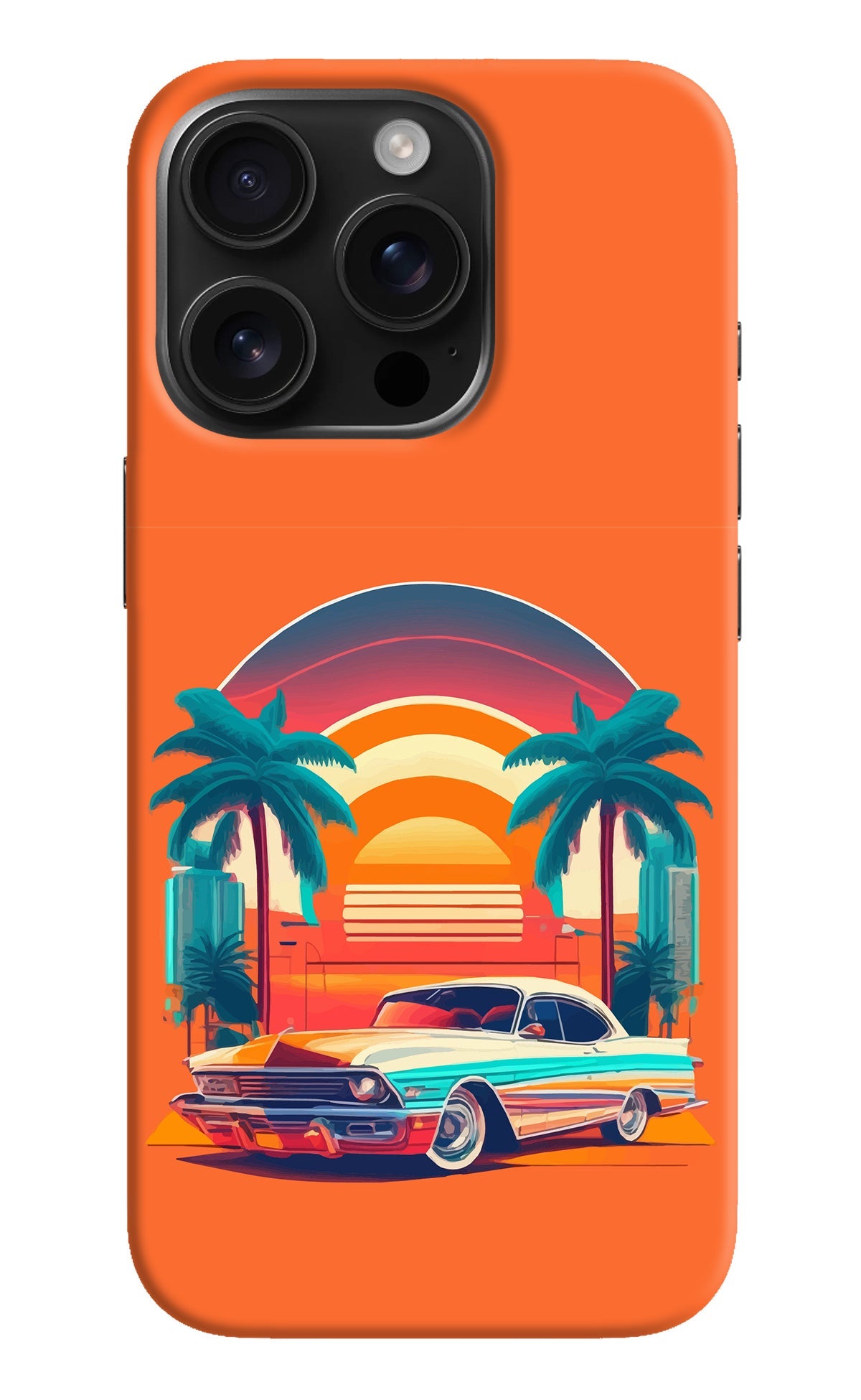 Palm Drive 80s iPhone 16 Pro Max Back Cover