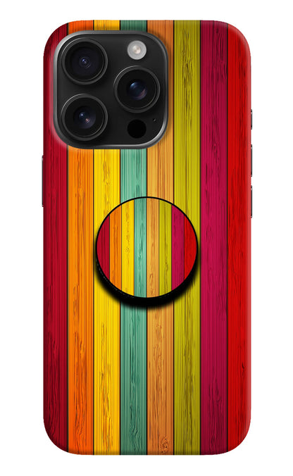 Multicolor Wooden iPhone 16 Pro Max Pop Case