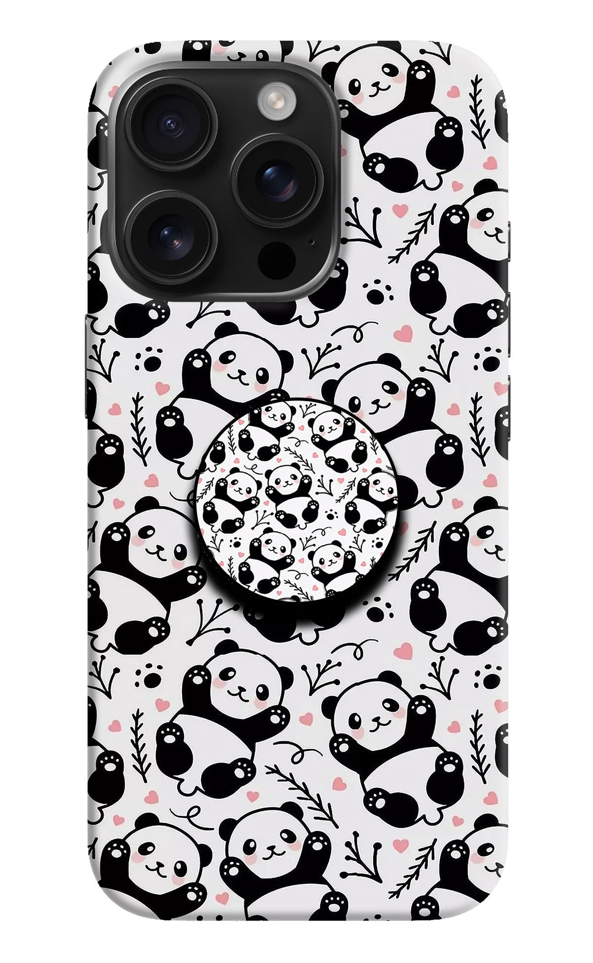 Cute Panda iPhone 16 Pro Max Pop Case