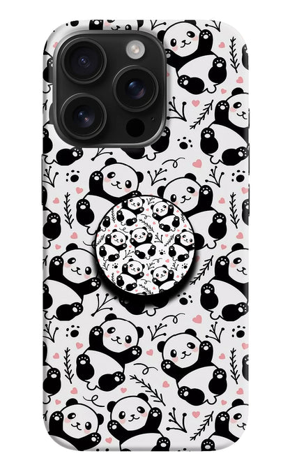 Cute Panda iPhone 16 Pro Max Pop Case
