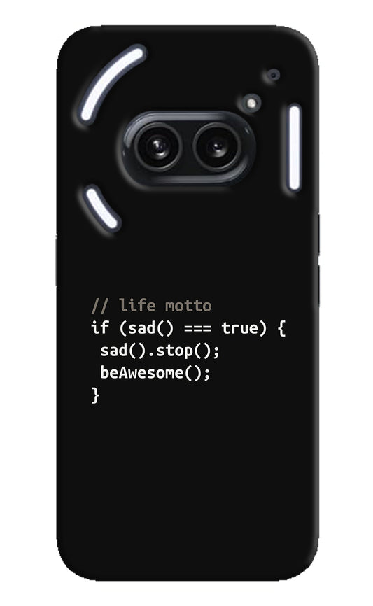 Life Motto Code Nothing Phone 2A Plus Back Cover