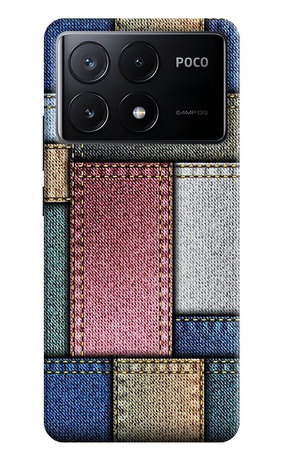 Multicolor Jeans Poco X6 Pro Back Cover