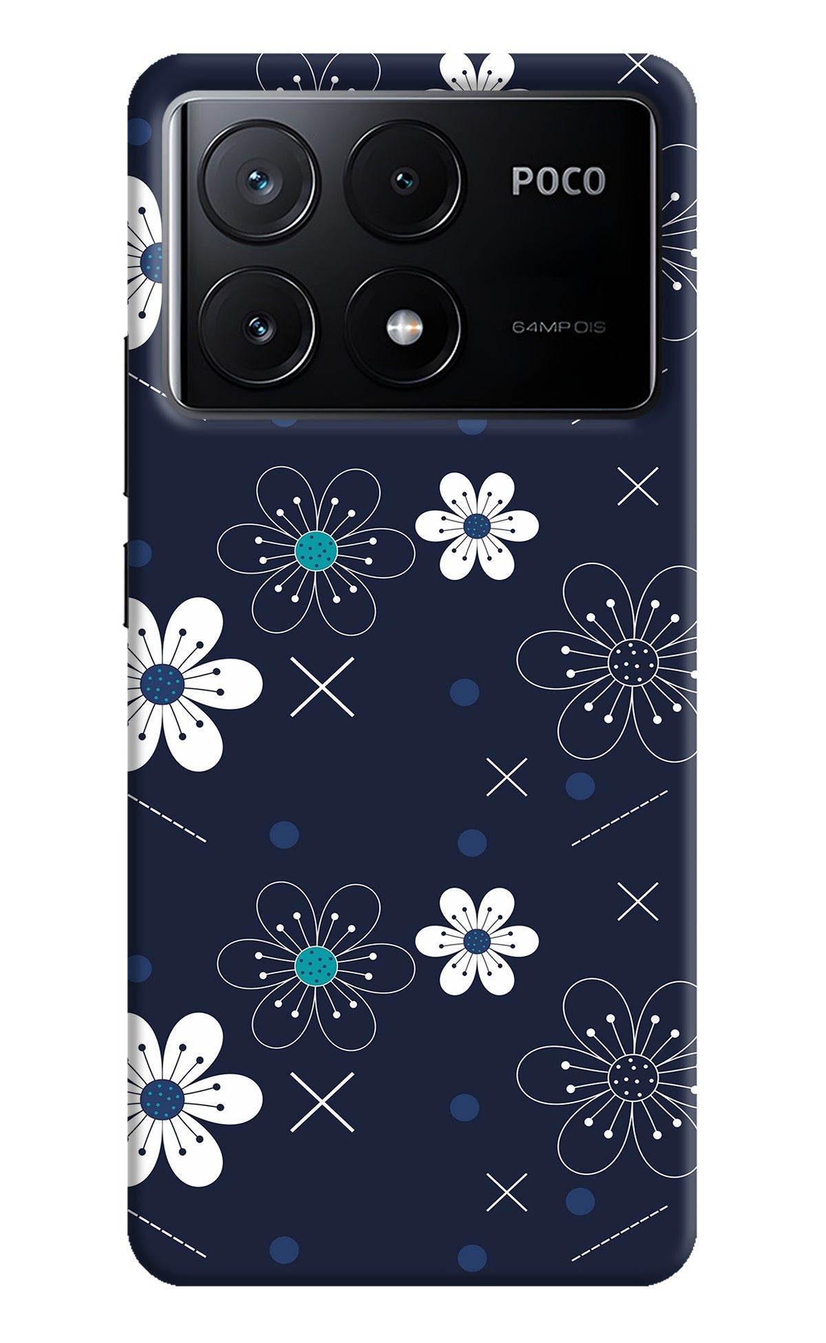 Flowers Poco X6 Pro Back Cover