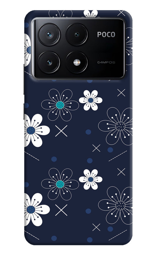 Flowers Poco X6 Pro Back Cover