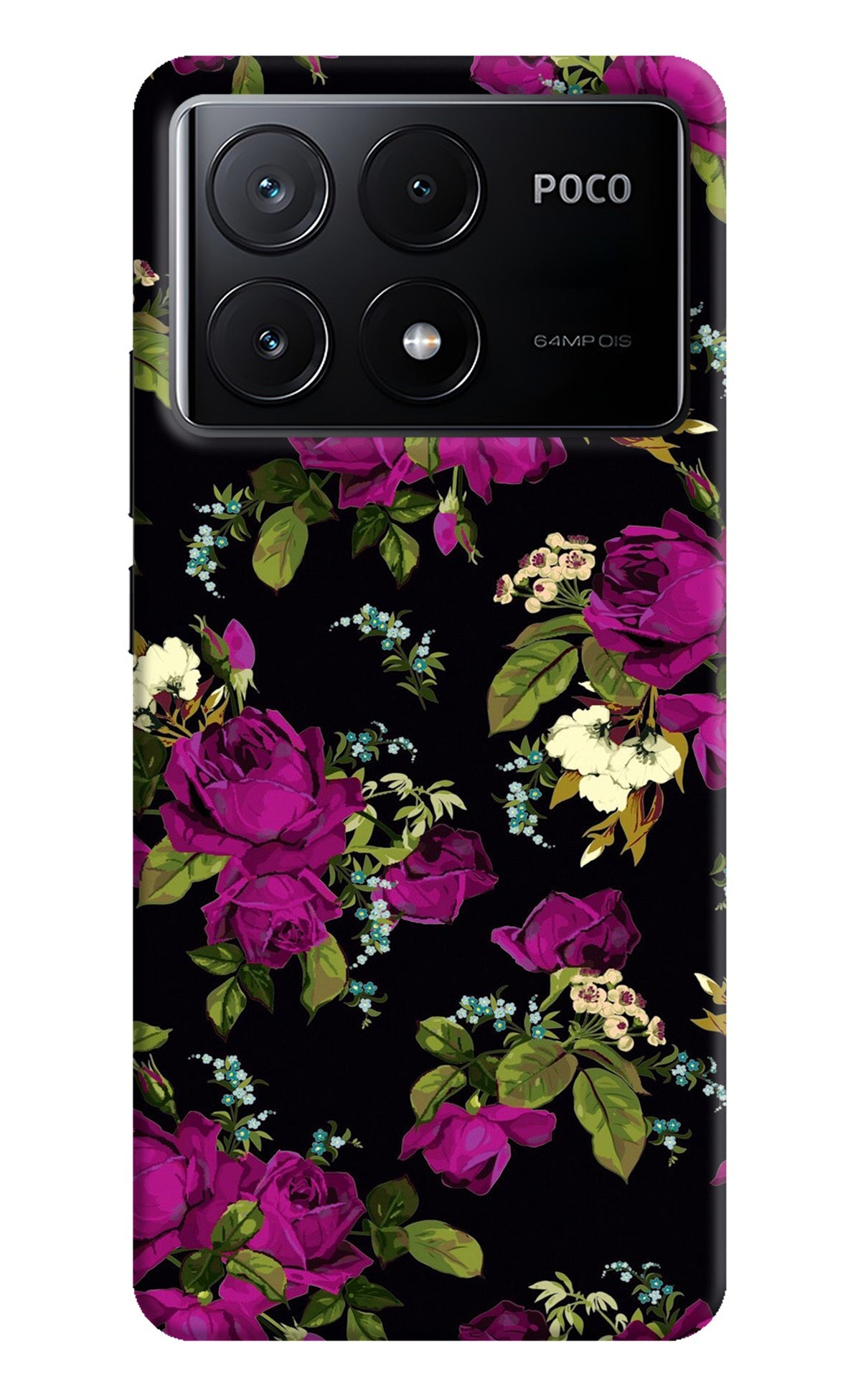 Flowers Poco X6 Pro Back Cover