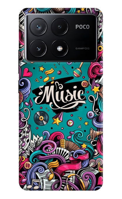 Music Graffiti Poco X6 Pro Back Cover