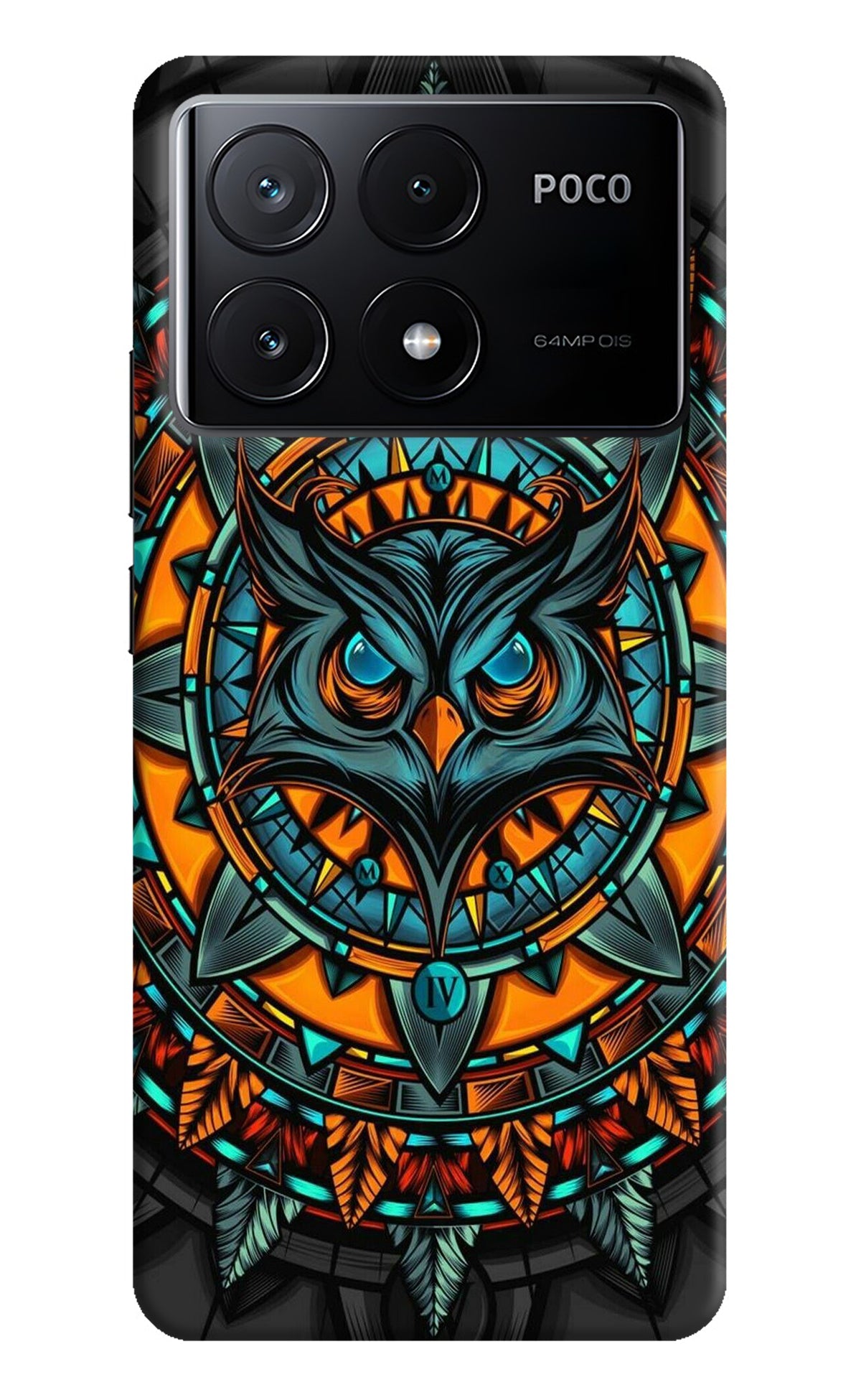 Angry Owl Art Poco X6 Pro Back Cover