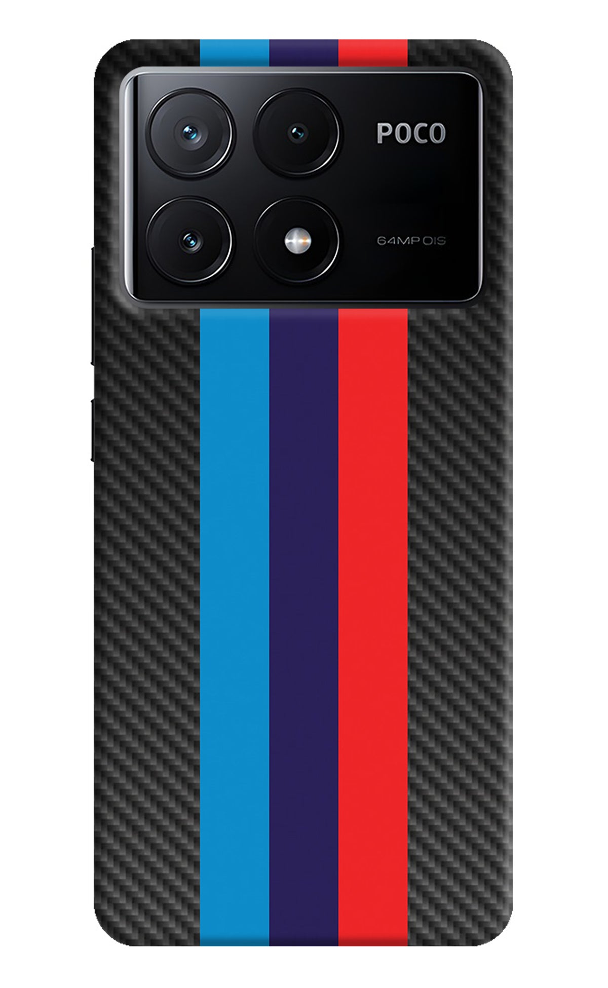 BMW Stripes Pattern Poco X6 Pro Back Cover