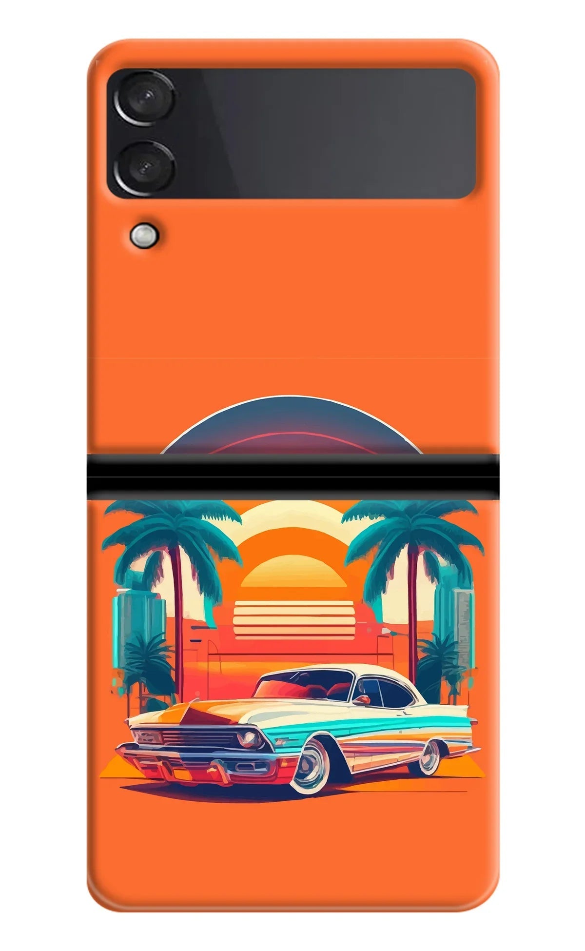 Palm Drive 80s Samsung Galaxy Z Flip3 Back Cover