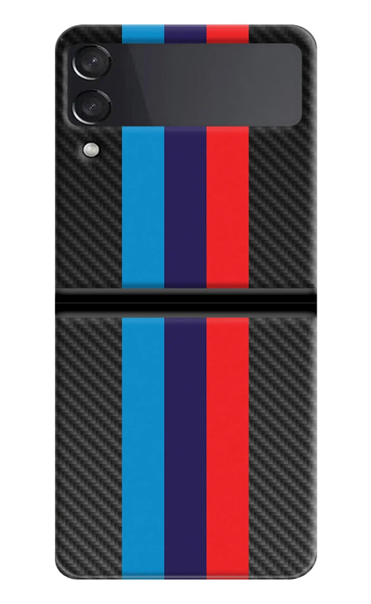 BMW Stripes Pattern Samsung Galaxy Z Flip4 Back Cover