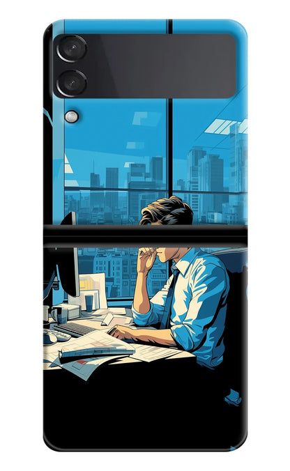 Focused Hustler (AI Generated) Samsung Galaxy Z Flip4 Back Cover
