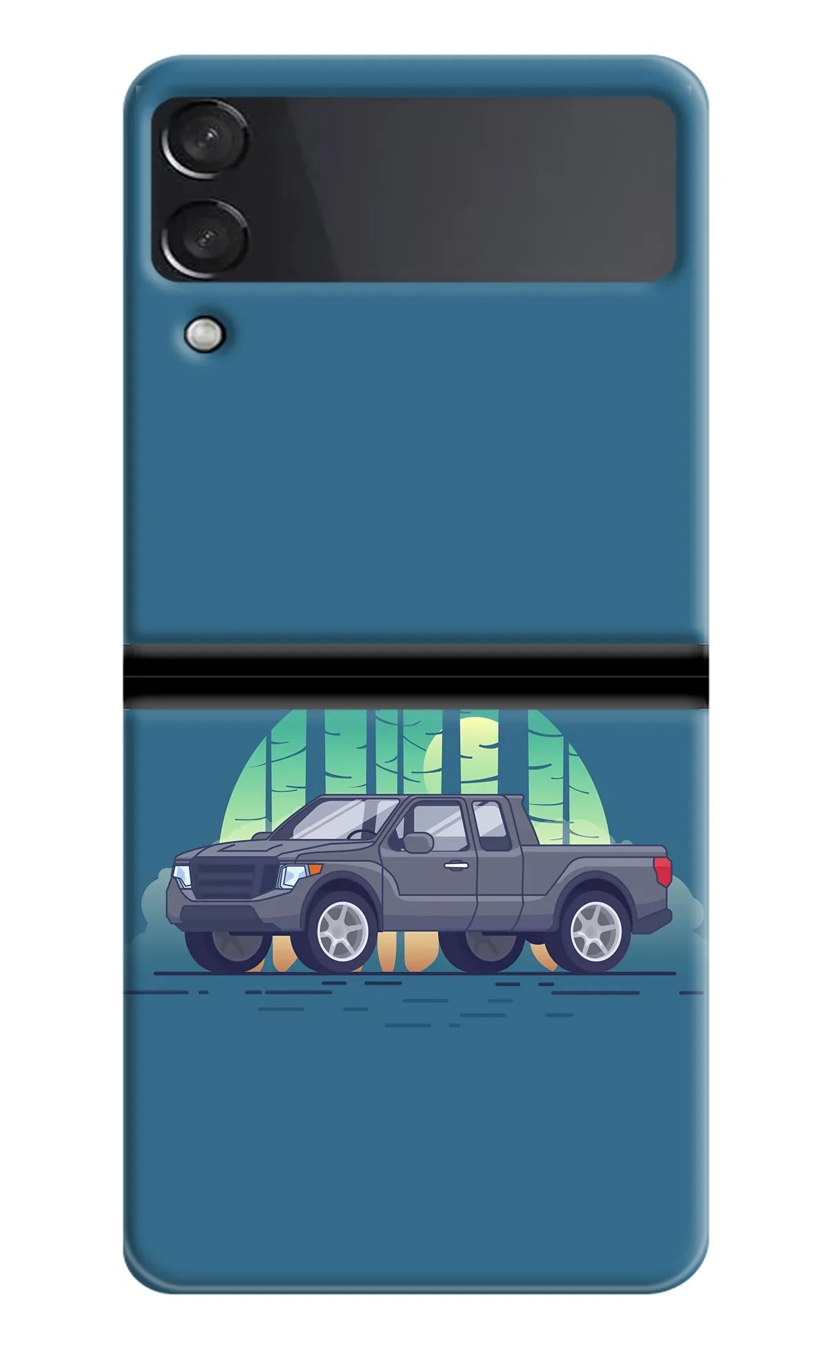 Retro Garage Vibe Samsung Galaxy Z Flip4 Back Cover