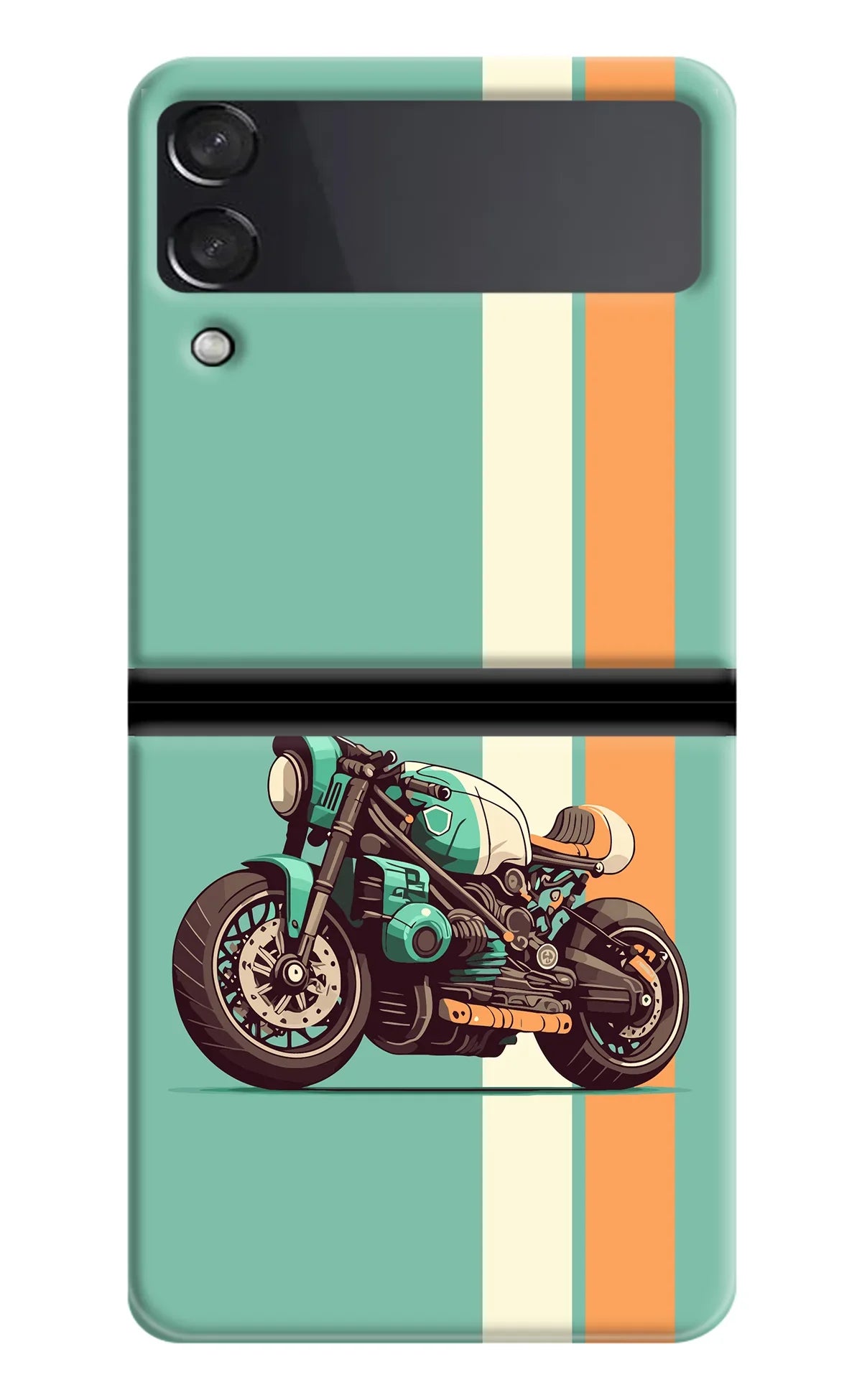 Striped Moto Drift Samsung Galaxy Z Flip4 Back Cover