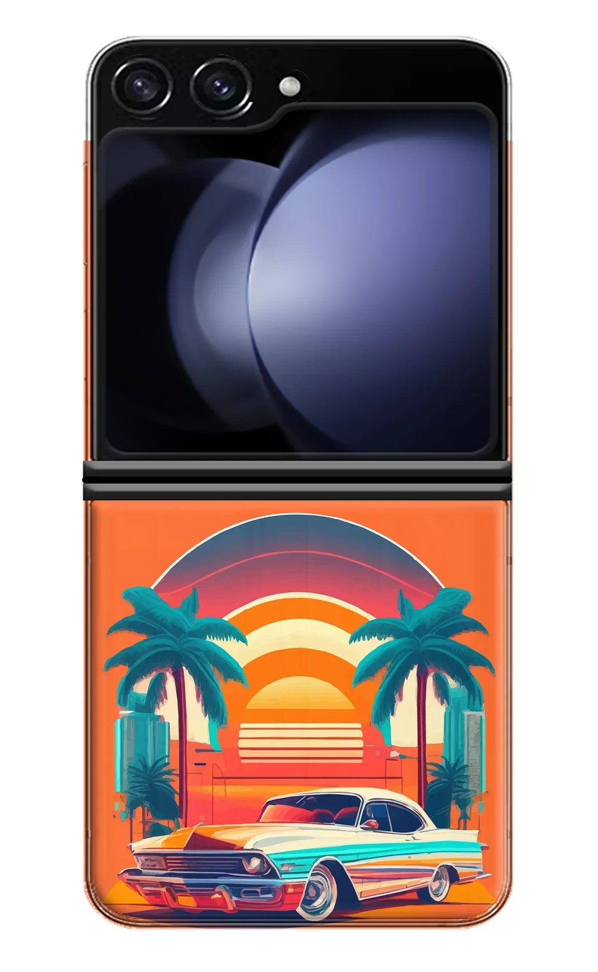 Palm Drive 80s Samsung Galaxy Z Flip5 Back Cover