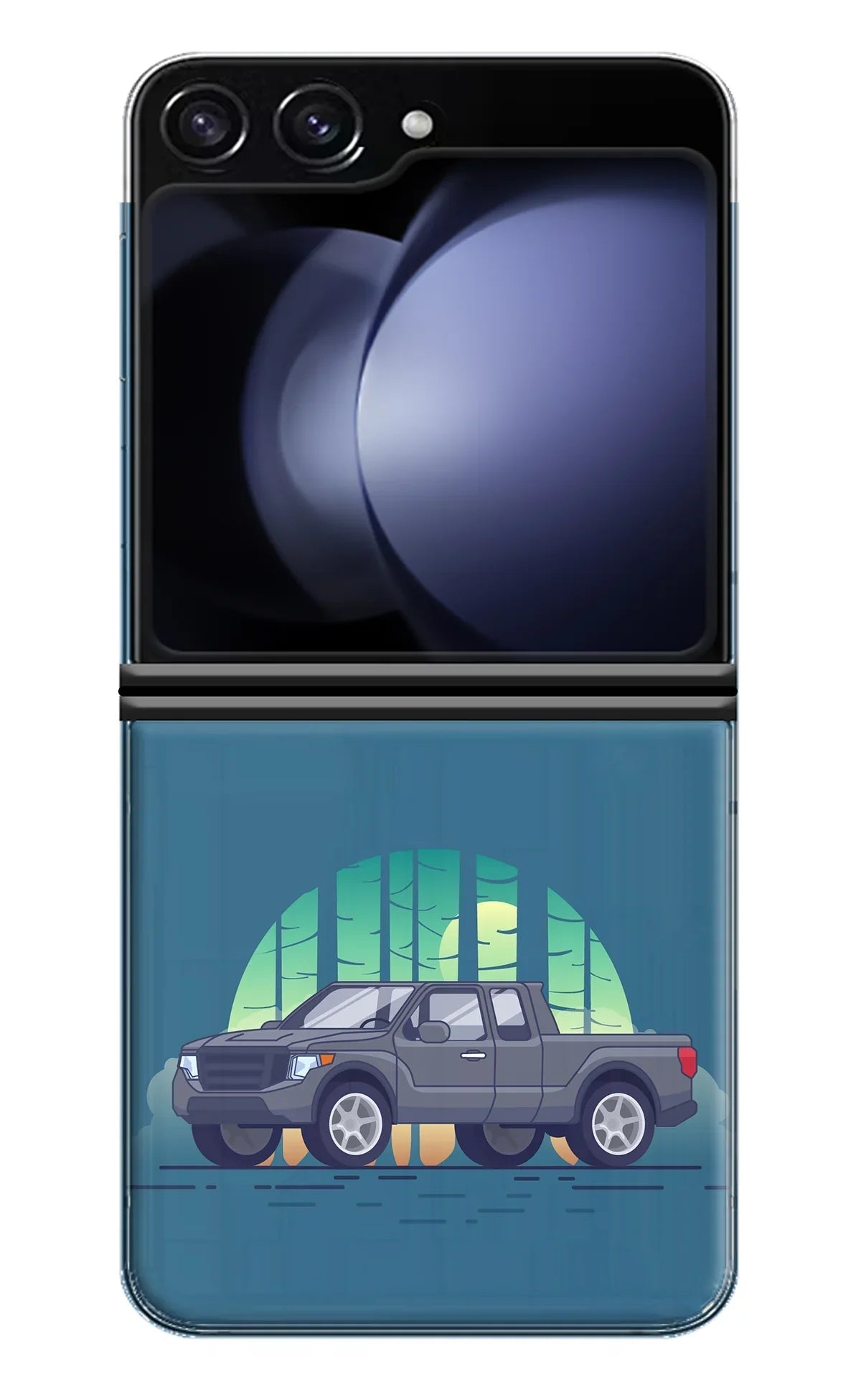 Retro Garage Vibe Samsung Galaxy Z Flip5 Back Cover