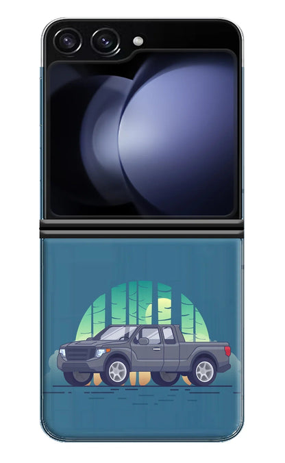 Retro Garage Vibe Samsung Galaxy Z Flip5 Back Cover