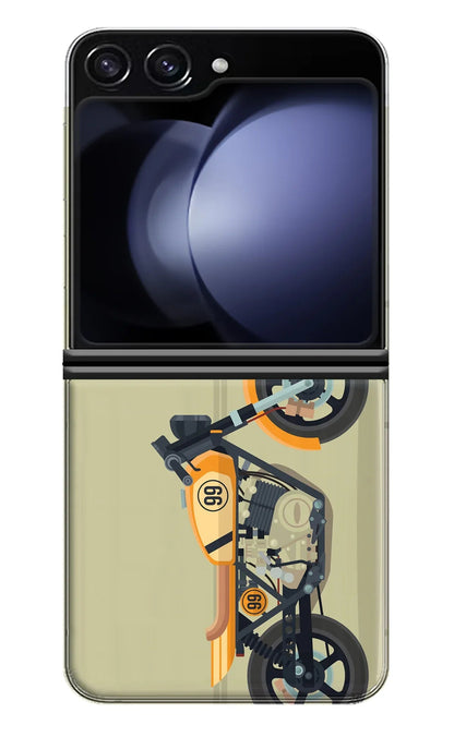 Vertical Speedster Samsung Galaxy Z Flip5 Back Cover