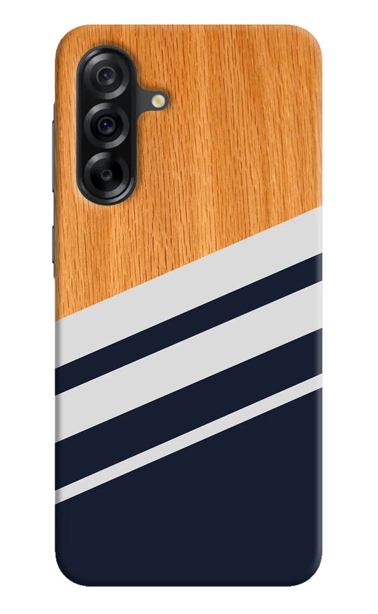 Blue and white wooden Samsung A36 5G Back Cover