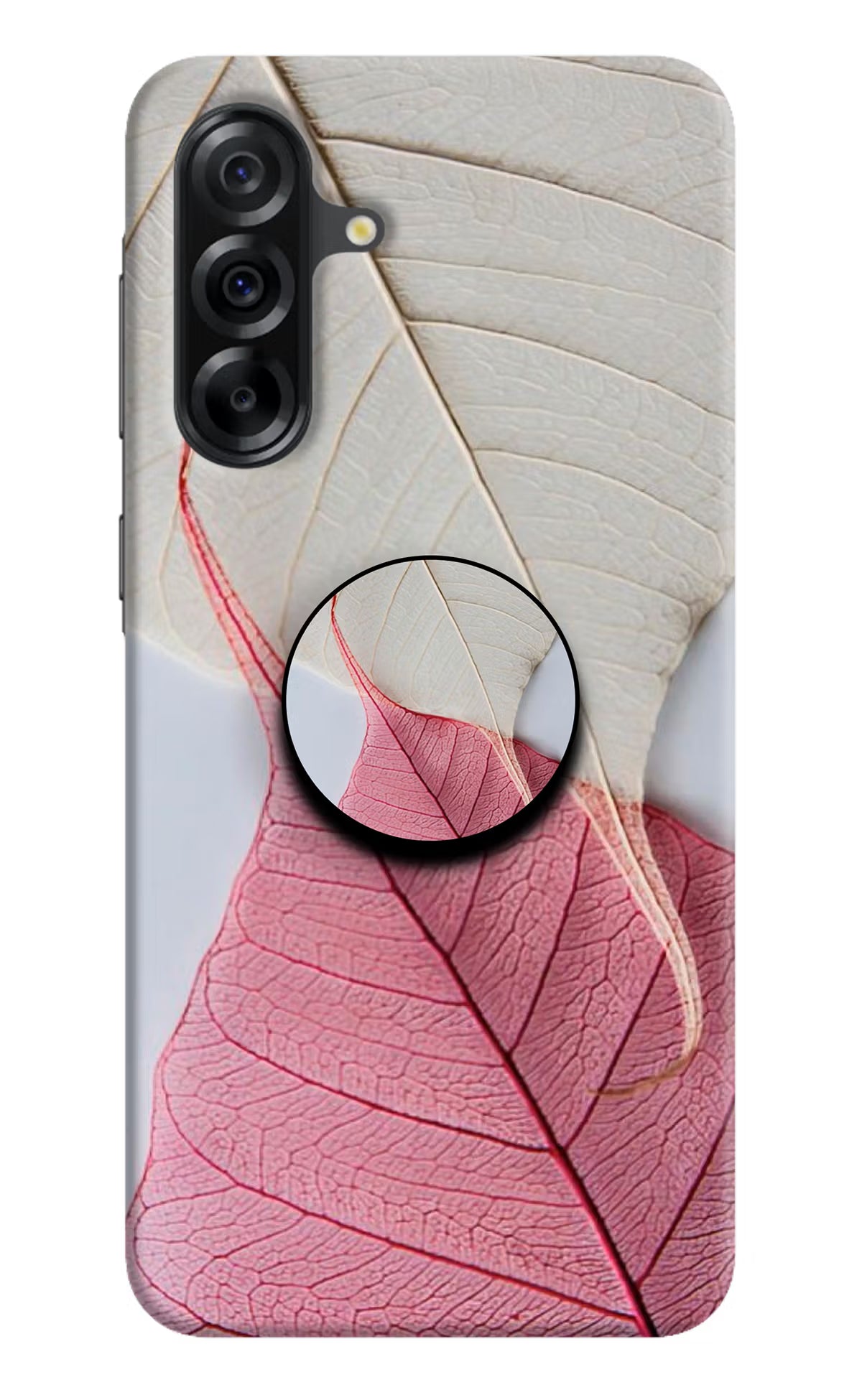 White Pink Leaf Samsung A36 5G Pop Case