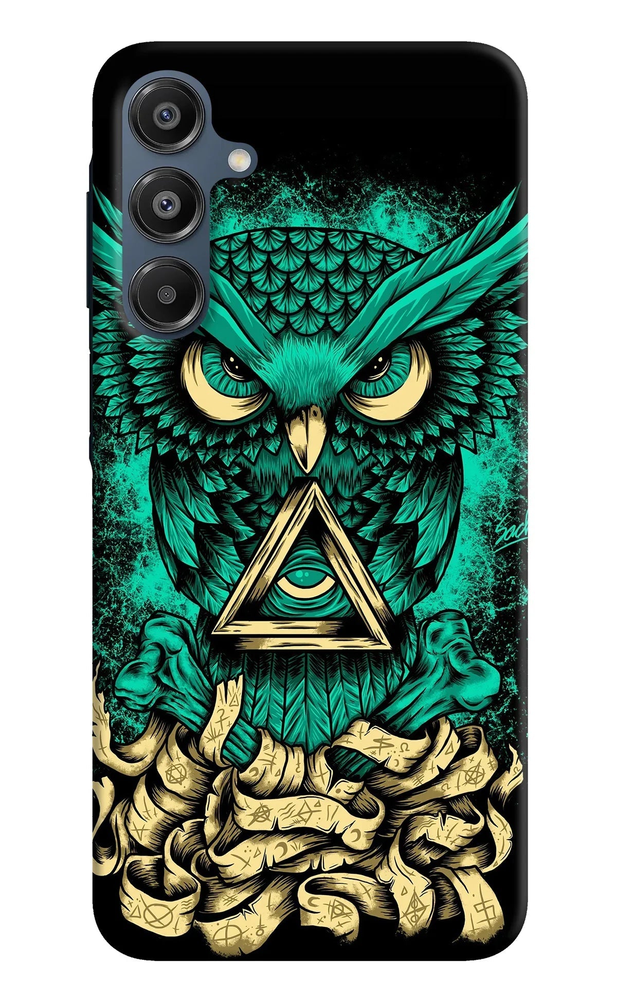 Green Owl Samsung A16 5G Back Cover