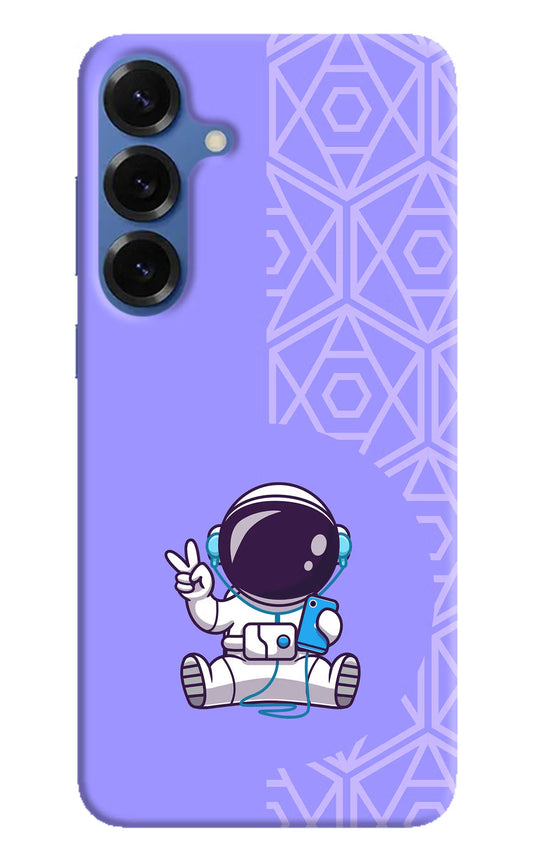 Cute Astronaut Chilling Samsung S25 Back Cover