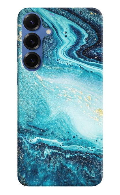 Blue Glitter Marble Samsung S25 Back Cover