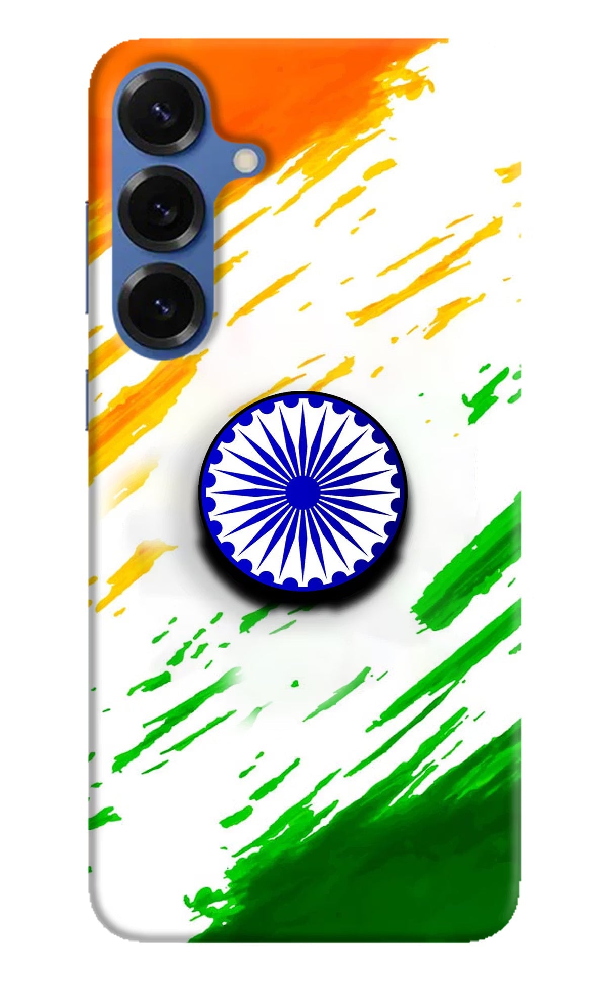 Indian Flag Ashoka Chakra Samsung S25 Pop Case
