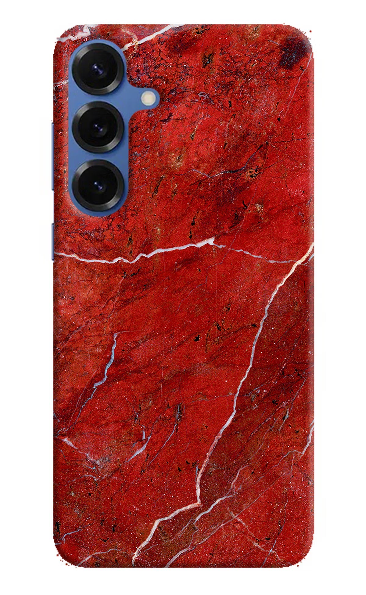 Red Marble Design Samsung S25 Plus Back Cover
