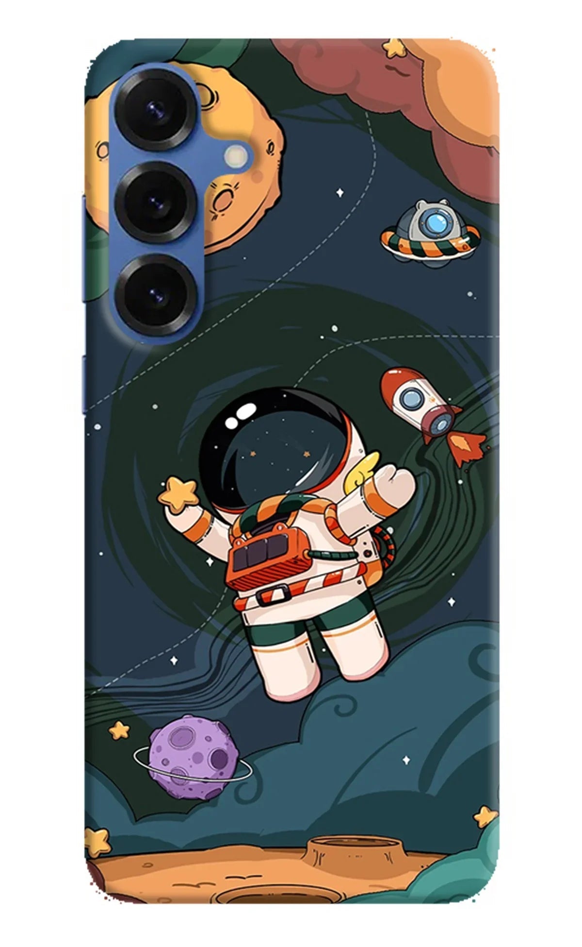 Cartoon Astronaut Samsung S25 Plus Back Cover