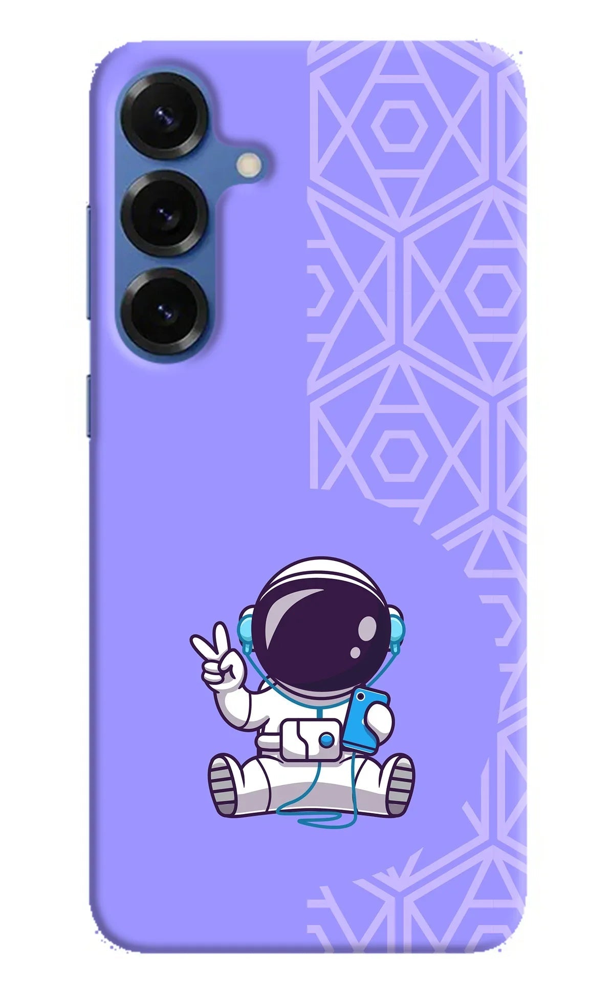 Cute Astronaut Chilling Samsung S25 Plus Back Cover