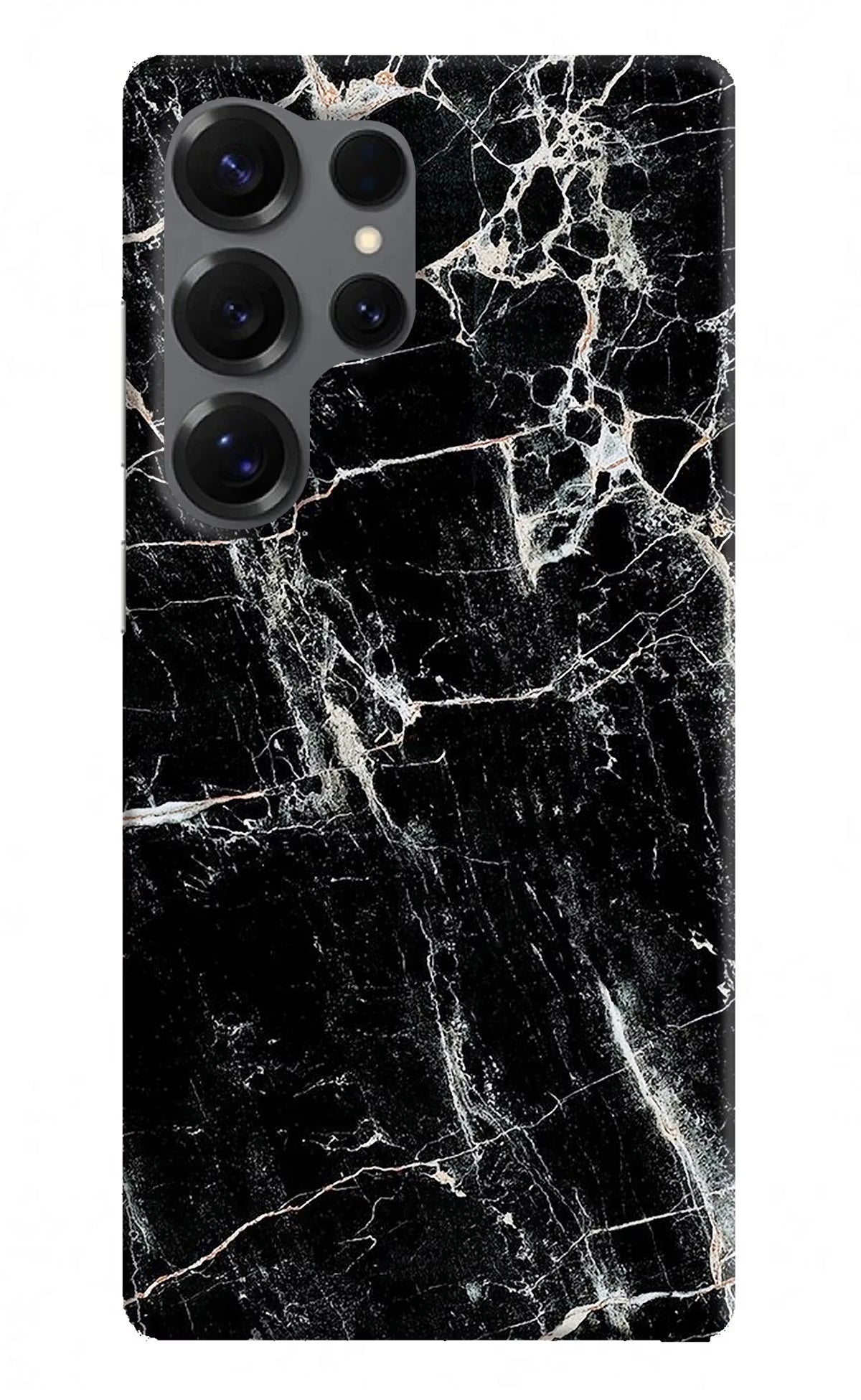 Black Marble Texture Samsung S25 Ultra Back Cover