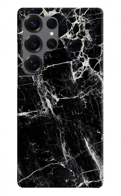 Black Marble Texture Samsung S25 Ultra Back Cover