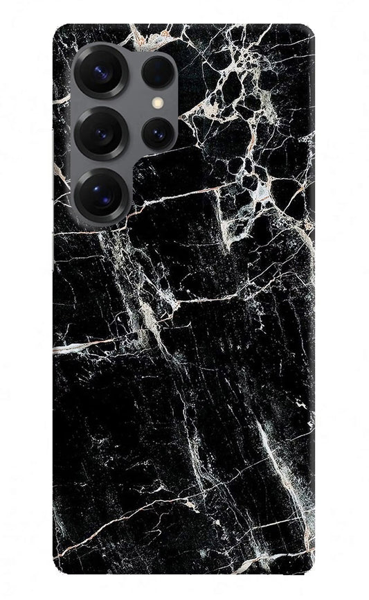 Black Marble Texture Samsung S25 Ultra Back Cover