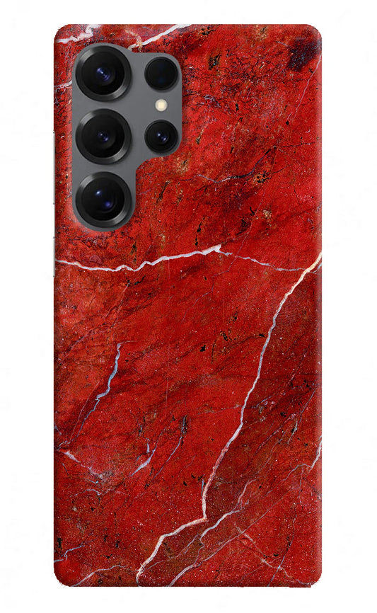 Red Marble Design Samsung S25 Ultra Back Cover