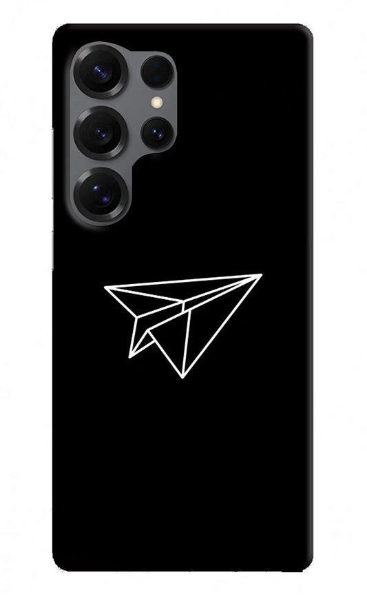 Paper Plane White Samsung S25 Ultra Back Cover